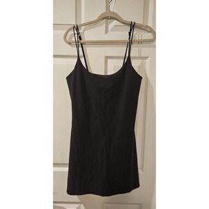 Abercrombie & Fitch Black Double-Strap Mini Slip Dress